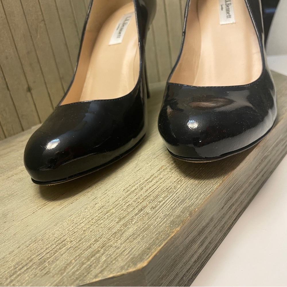 Flawless & Elegant LK Bennett Black Patent Leather Pumps 40 - Picture 4 of 10